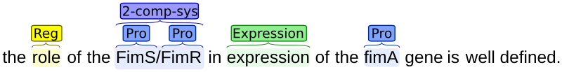 Example: An annotated noun-phrase